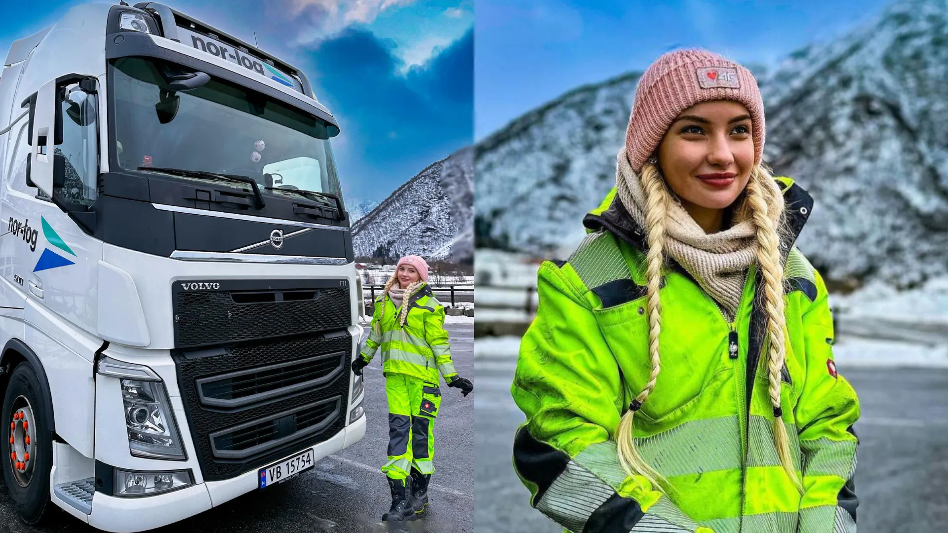 Bak rattet med TikTok: Natalia Grzeszczuk - hvordan en 24 år gammel lastebilsjåfør erobrer norske veier og unges hjerter