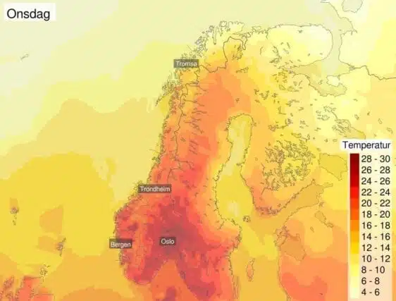 Upały docierają do północnej Norwegii!