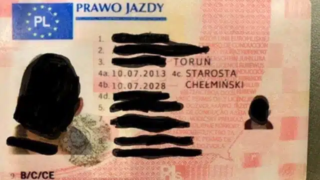 Fałszywe prawo jazdy z Polski-To może już się nie udać