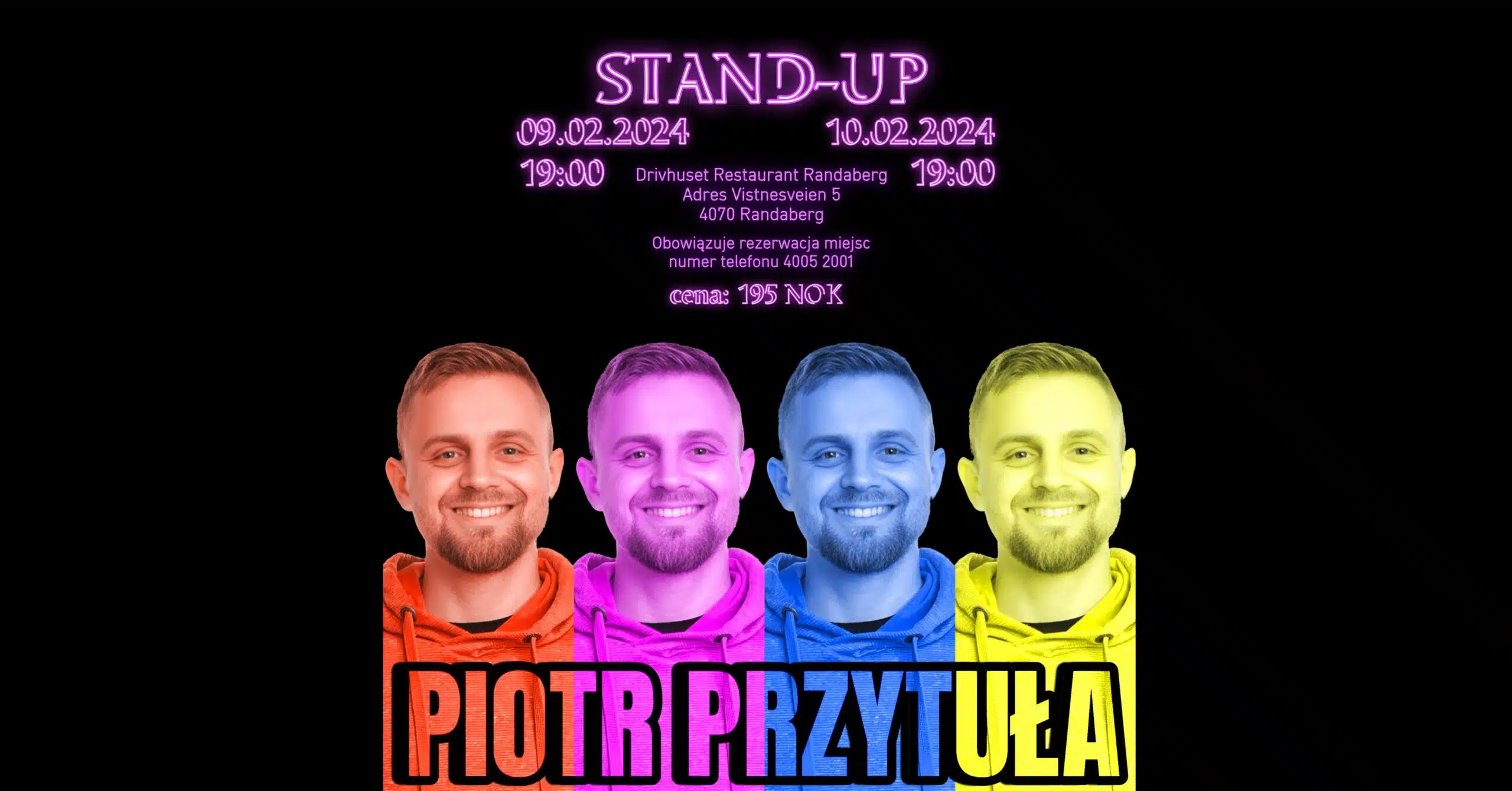 Stand-Up Piotr Przytuła w Drivhuset Restaurant Randaberg - Stavanger