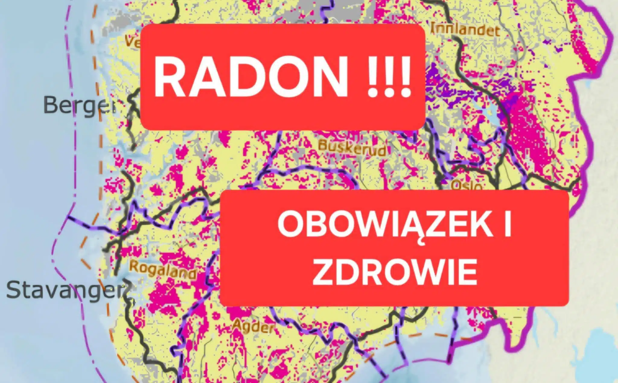 Obowiązkowe pomiary Radonu w Norwegii