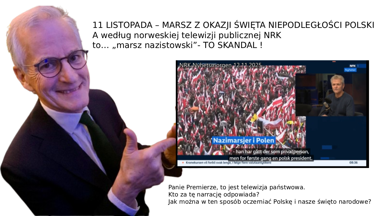 NRK nazwało Marsz Niepodległości „nazistowskim marszem”. Co naprawdę wydarzyło się 12 listopada 2025?