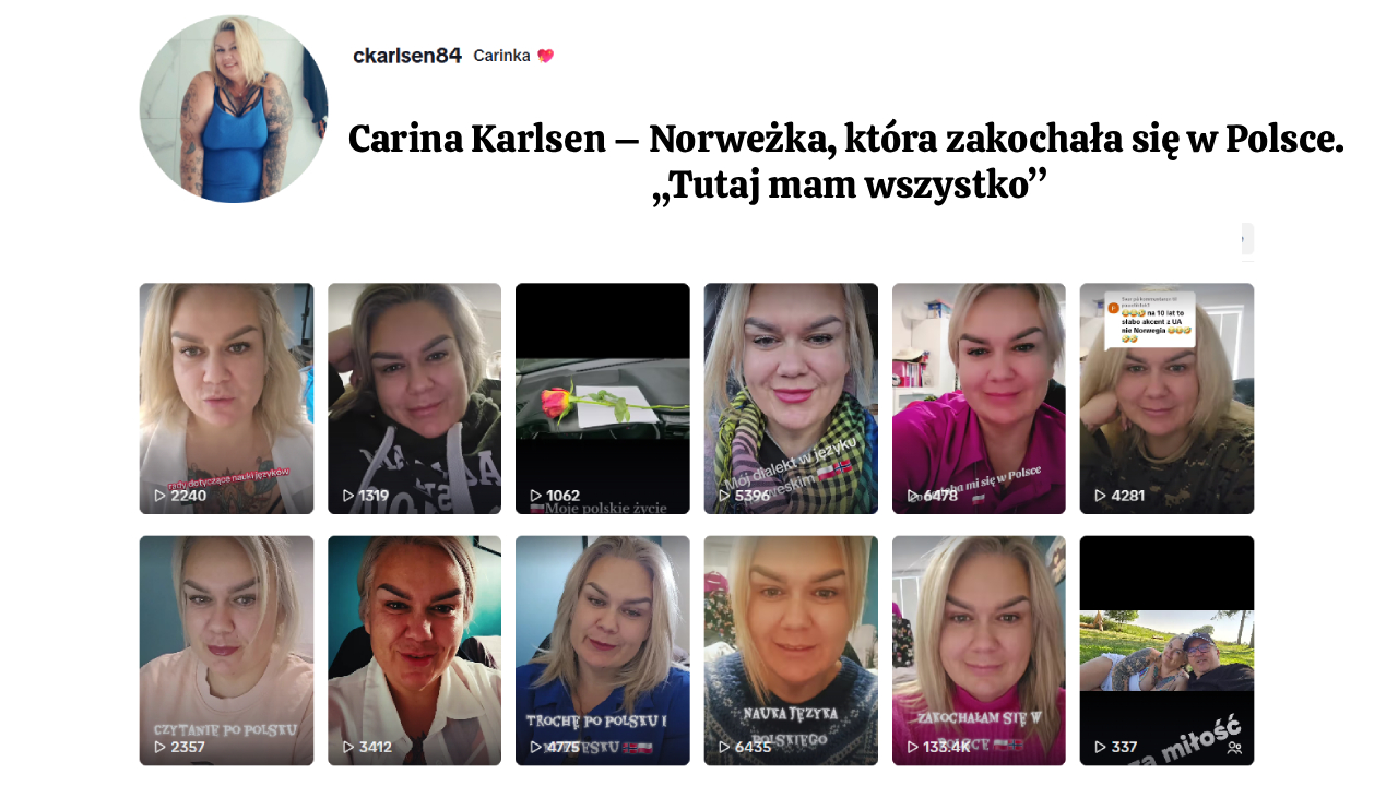 Carina Karlsen – Norweżka, która zakochała się w Polsce. „Tutaj mam wszystko”