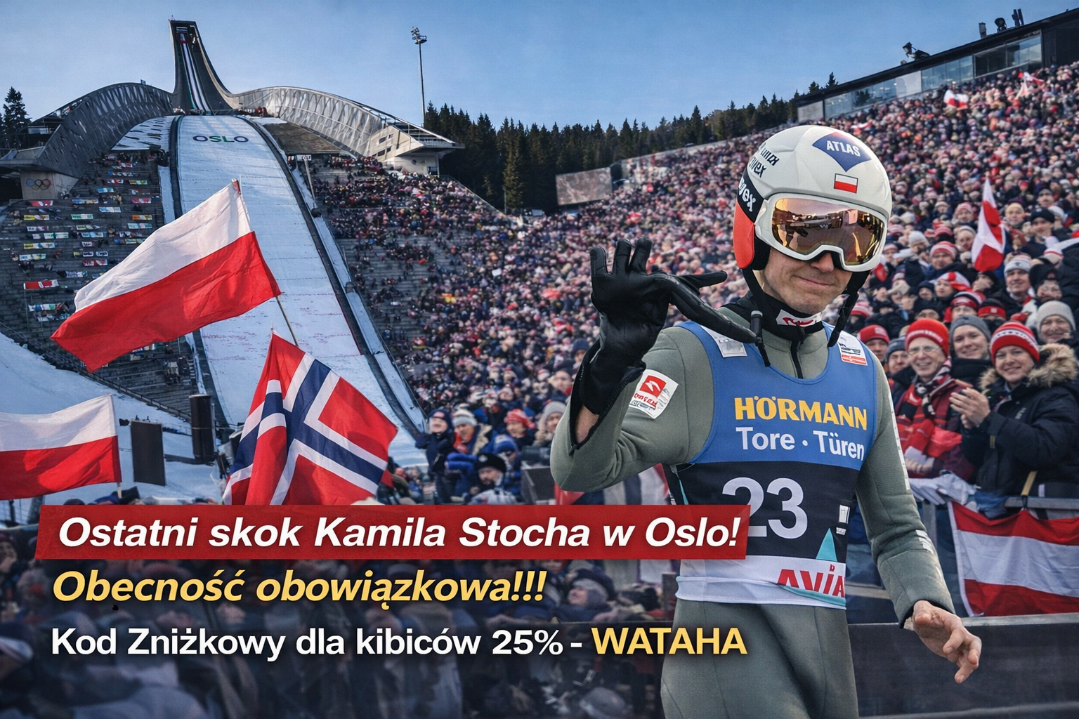 Ostatni skok Kamila Stocha w Oslo. Tego momentu nie będzie drugi raz. Zwieramy szyki - widzimy się w Holmenkollen!