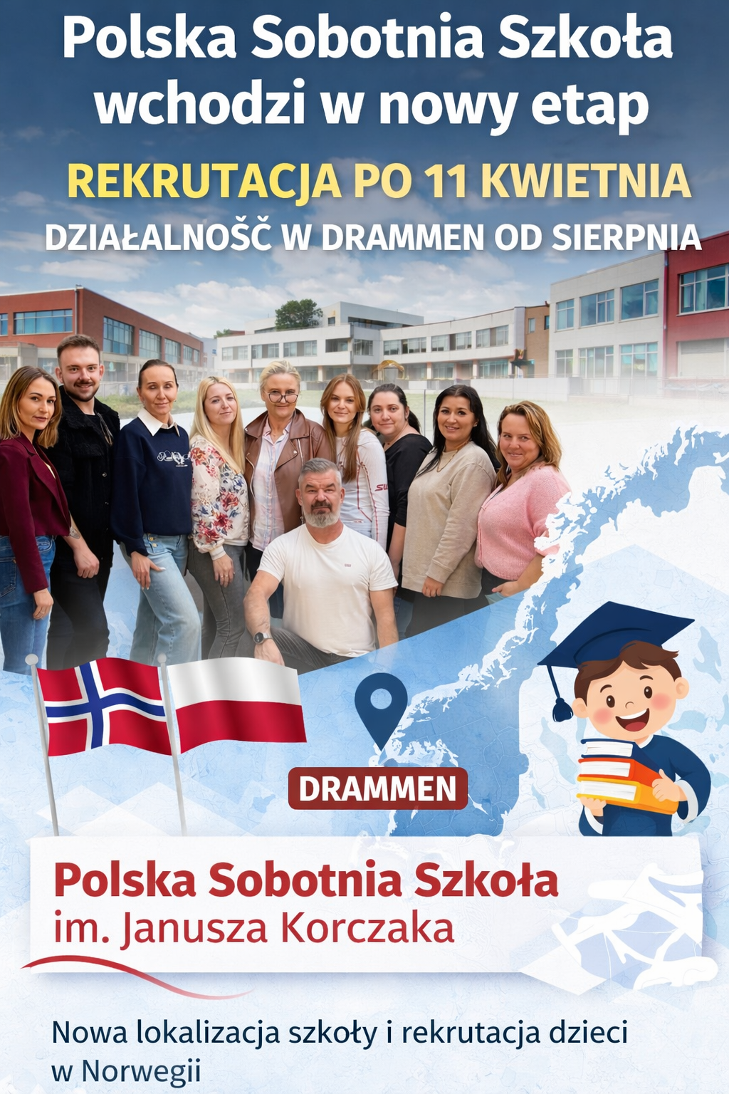 Polska szkoła sobotnia rośnie i przenosi się do Drammen. Trwa czas decyzji dla rodziców