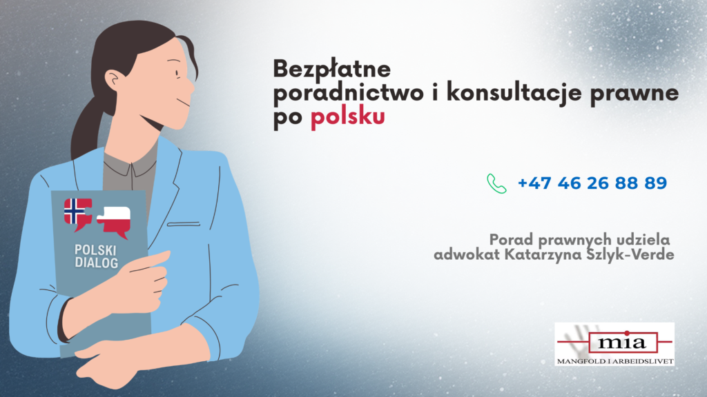 Bezpłatna pomoc prawna i psychologiczna po polsku w Norwegii