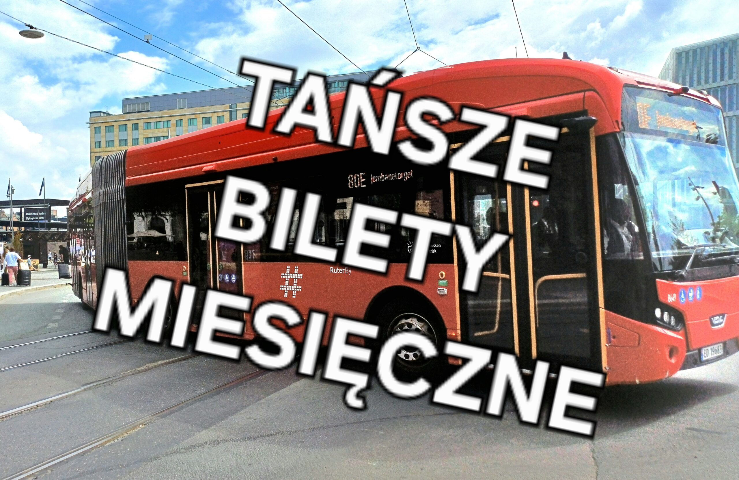 Tańsze bilety miesięczne w całej Norwegii. Rząd uruchamia program wsparcia - 620 milionów na transport publiczny