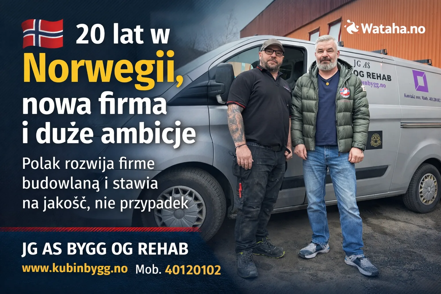 20 lat w Norwegii, nowy start i duże ambicje. Polak rozwija firmę budowlaną i stawia na jakość, nie przypadek