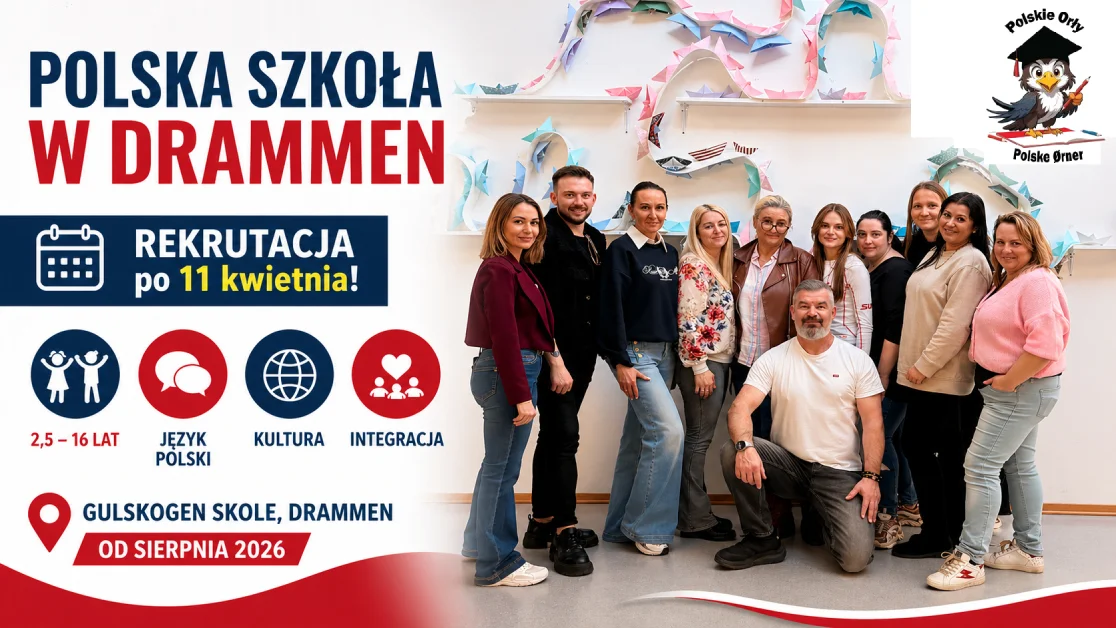 Polska szkoła w Drammen wchodzi w nowy etap. Rekrutacja rusza po 11 kwietnia, a od sierpnia nowa lokalizacja