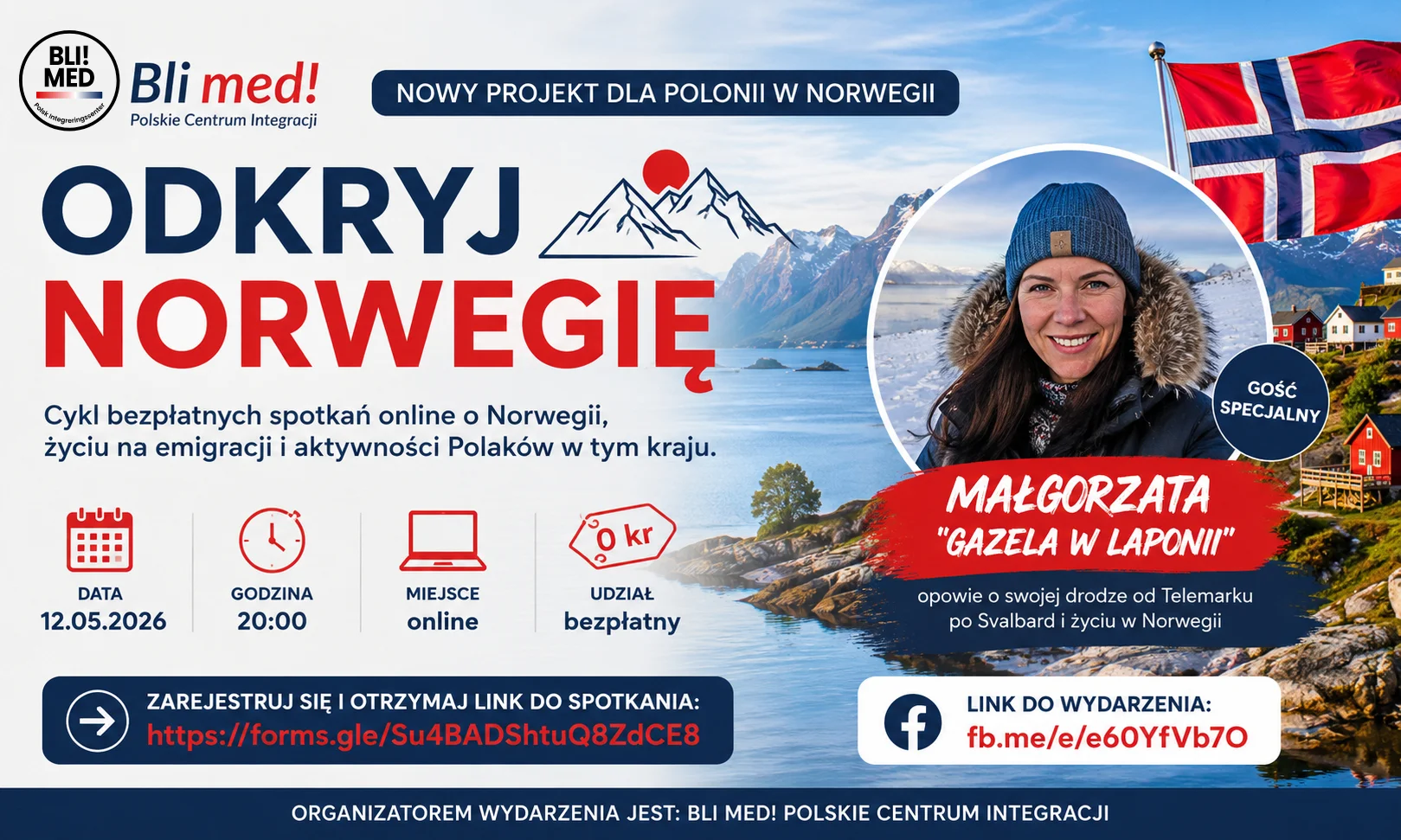 „Odkryj Norwegię” – nowy projekt dla Polonii w Norwegii. Bezpłatne spotkania online już od 12 maja