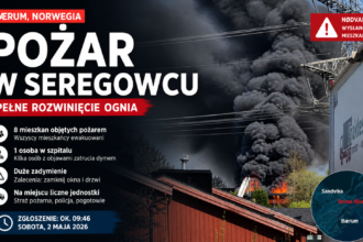 Pożar w Bærum. Ogień objął szeregowiec – wysłano alert do mieszkańców