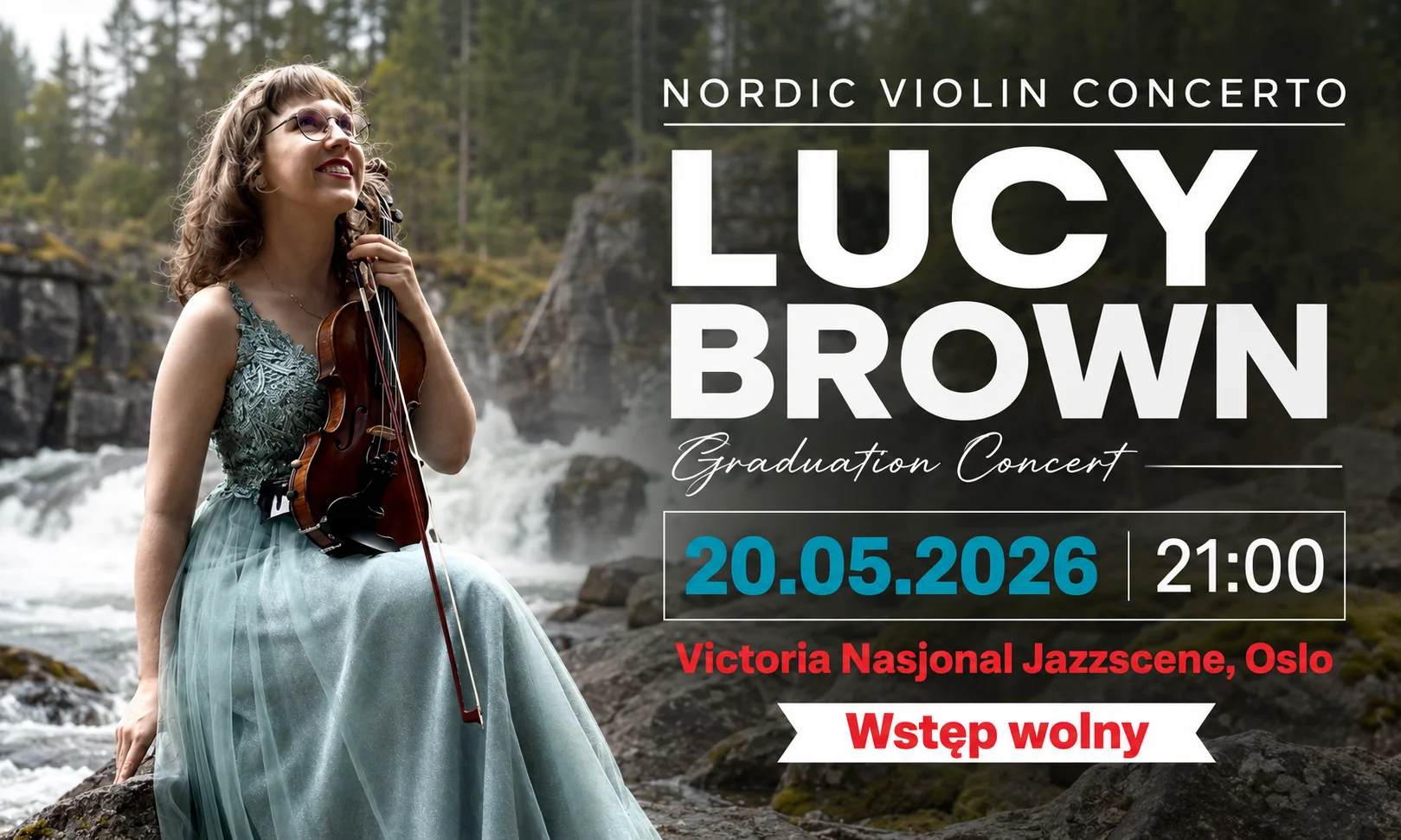 Lucy Brown zaprasza w Oslo na wyjątkowy koncert. „Nordic Violin Concerto” – muzyczna opowieść o drodze przez Skandynawię