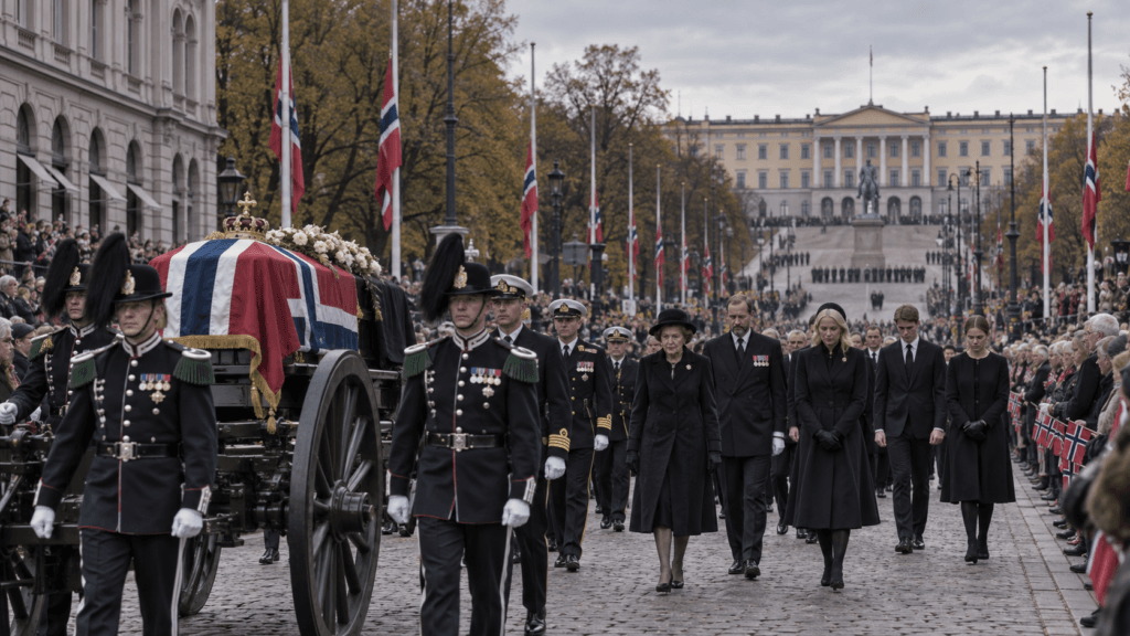 Norwegia żegna króla Haralda V. Ostatnia droga monarchy przez Oslo [TRANSMISJA LIVE]