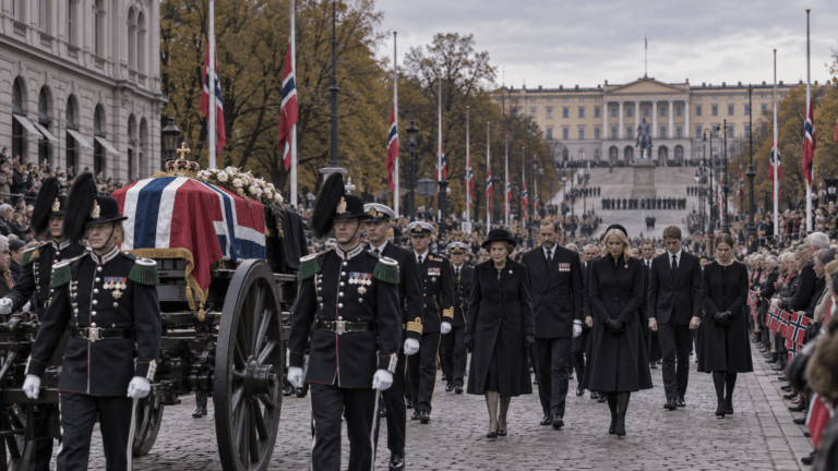 Norwegia żegna króla Haralda V. Ostatnia droga monarchy przez Oslo [TRANSMISJA LIVE]