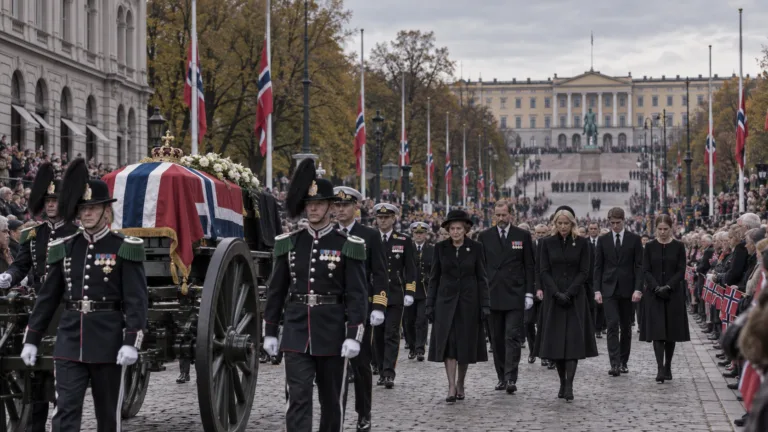 Norwegia żegna króla Haralda V. Ostatnia droga monarchy przez Oslo [TRANSMISJA LIVE]