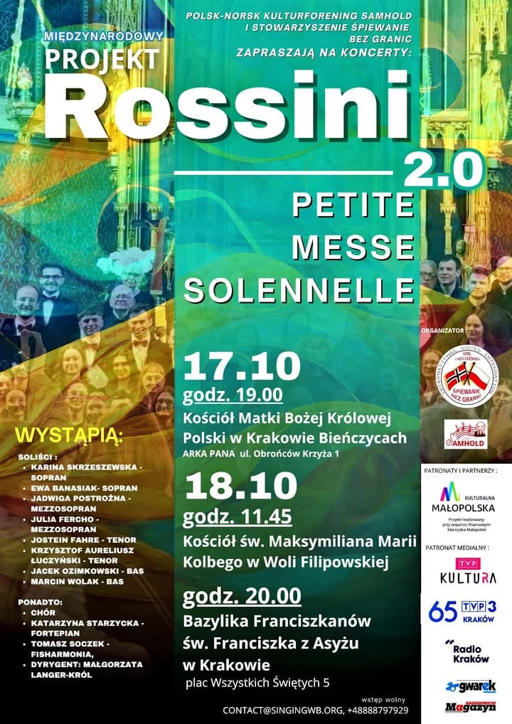 Rossini 2.0 w Krakowie. Międzynarodowy chór, trzy koncerty i zaproszenie dla tych, którzy po prostu kochają śpiew