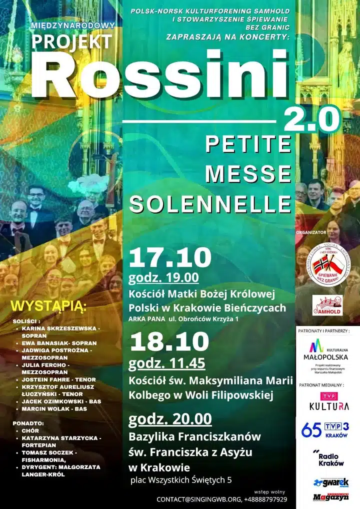 Rossini 2.0 w Krakowie. Międzynarodowy chór, trzy koncerty i zaproszenie dla tych, którzy po prostu kochają śpiew
